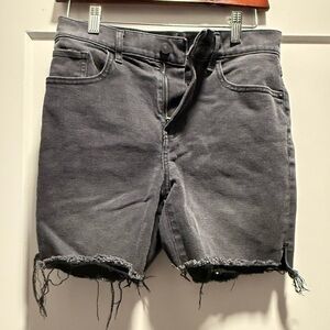 Express Distressed Black Denim Shorts Size 4